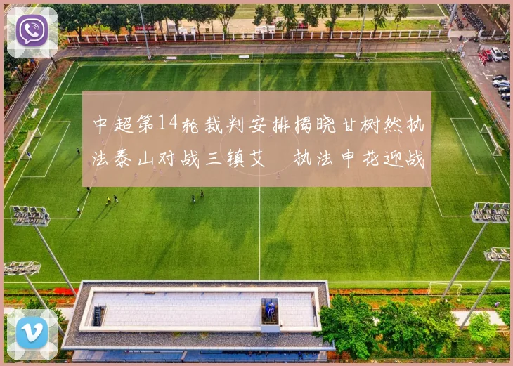中超第14轮裁判安排揭晓甘树然执法泰山对战三镇艾堃执法申花迎战新鹏城